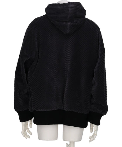 HOODED BLOUSON IN COTTON CORDUROY