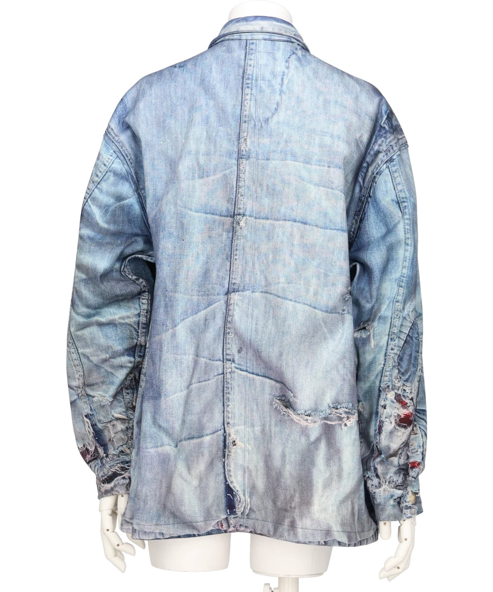 DENIM PRINT COVERALL
