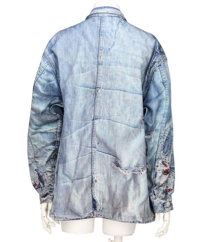 DENIM PRINT COVERALL