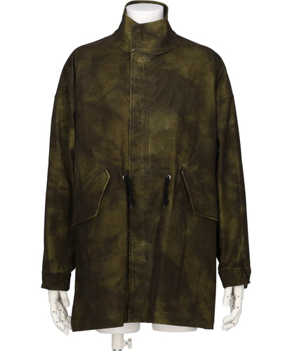 FLOCKING ECO LEATHER COAT