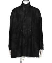 amok(アモク) FLOCKING ECO LEATHER COAT　
