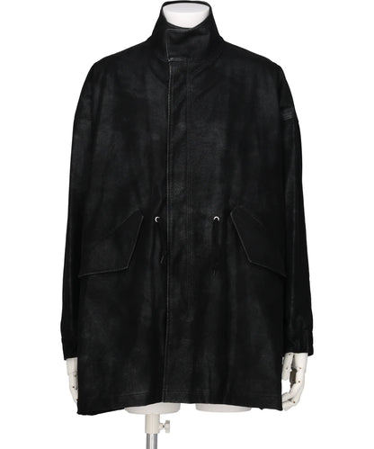 amok(アモク) FLOCKING ECO LEATHER COAT　
