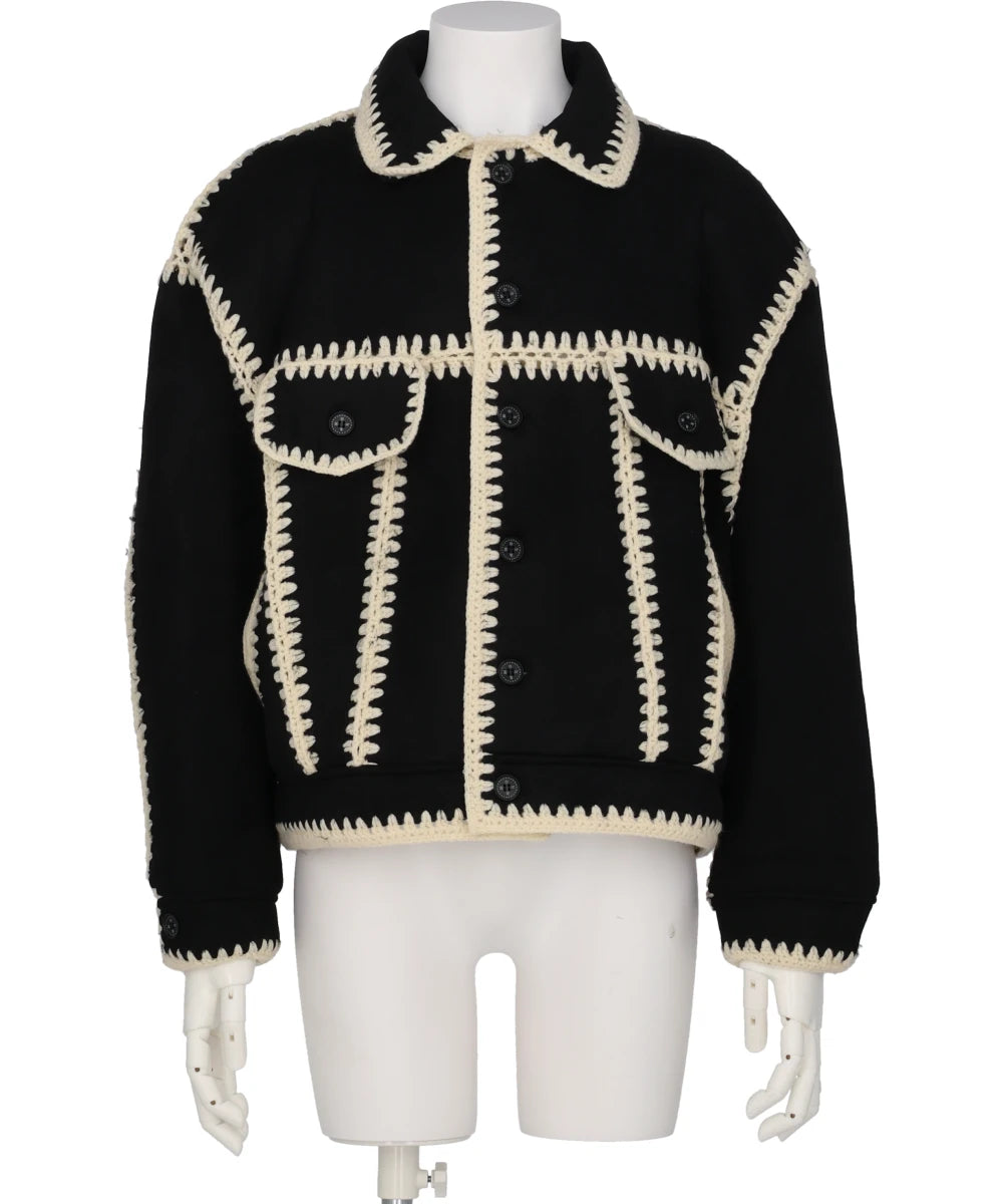 amok(アモク) HAND KNITTING BOA BLOUSON