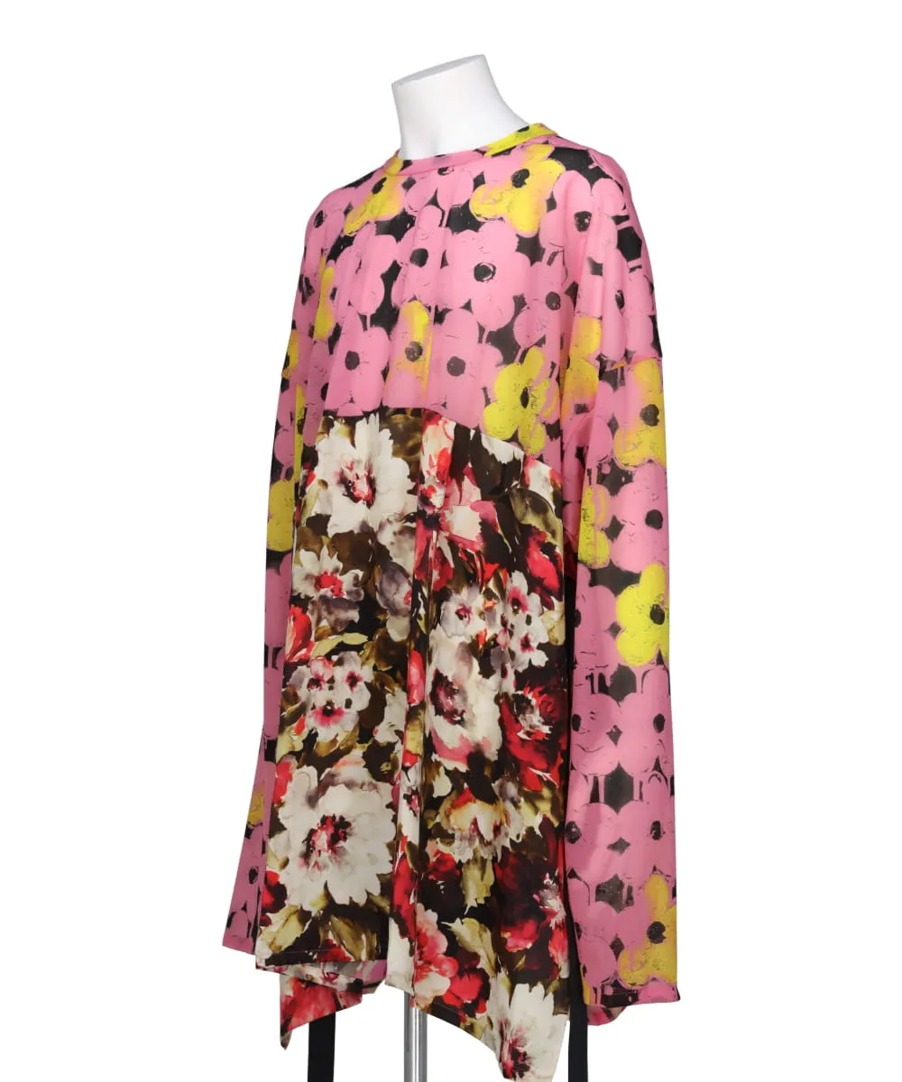 DOCKING SHEER FLOWER DRESS