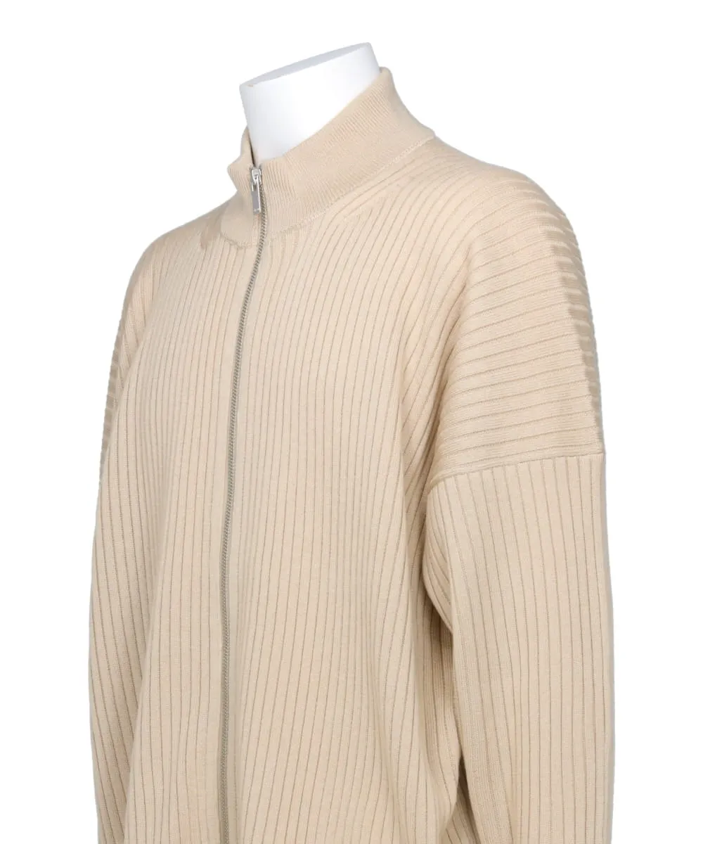 HIGH NECK ZIP-UP KNIT