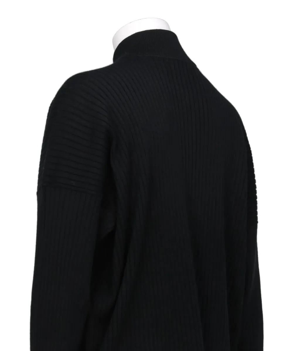 HIGH NECK ZIP-UP KNIT