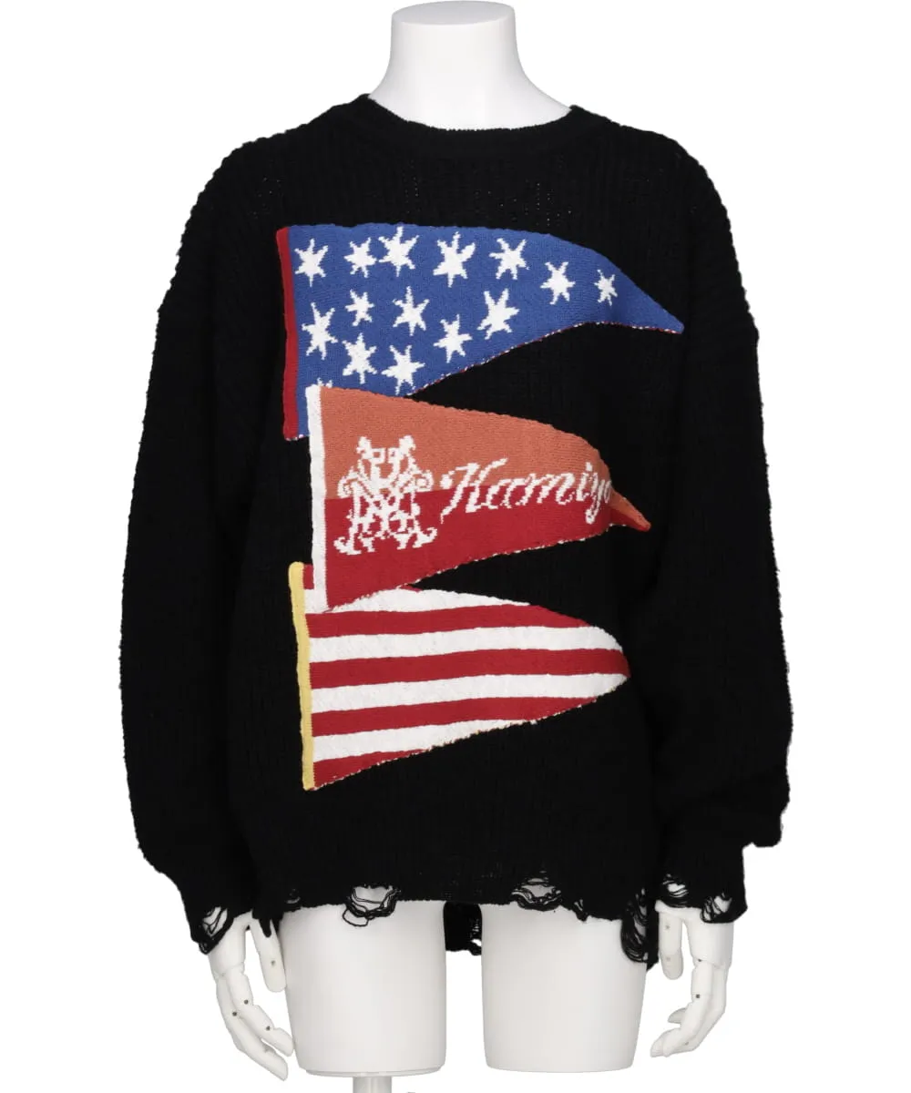 THREE FRAG KNIT PULLOVER