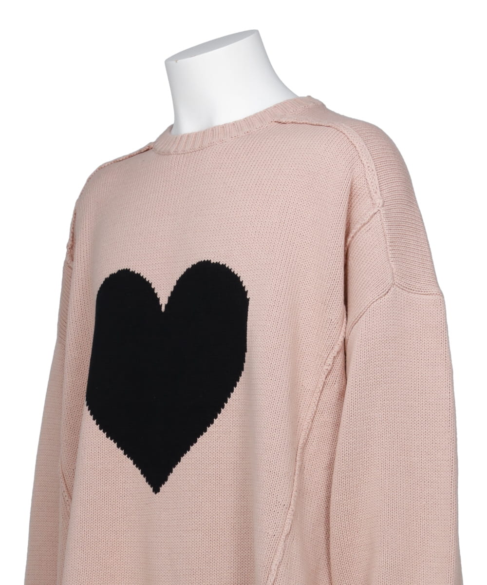 ダイリク DAIRIKU Heart Pullover Knit Pink-