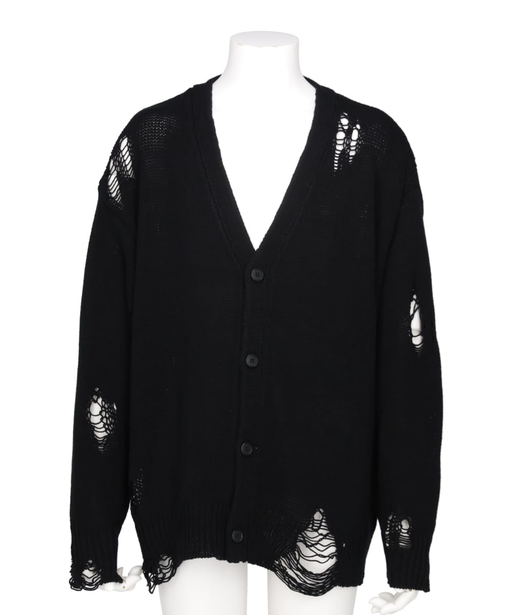 DISTRESSED KNIT CARDIGAN