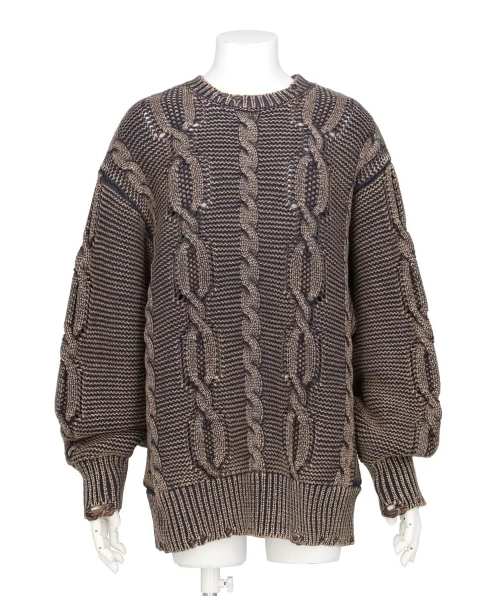 BREACHED CABLE KNIT