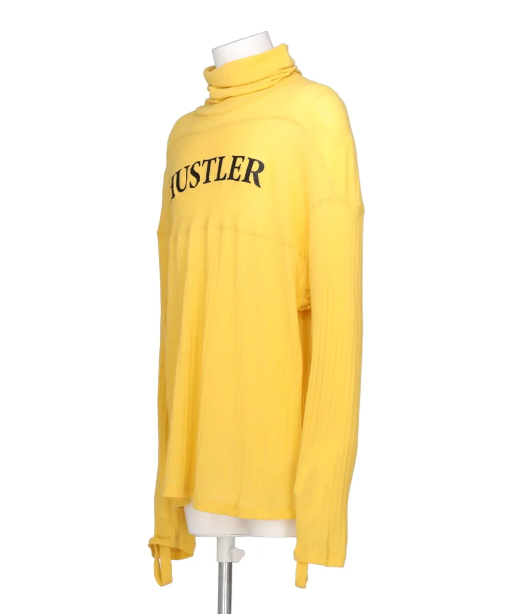 "HUSTLER" TURTLE NECK TEE