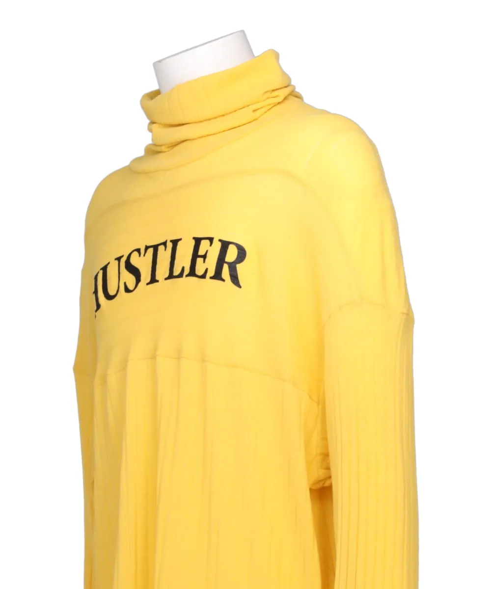 "HUSTLER" TURTLE NECK TEE