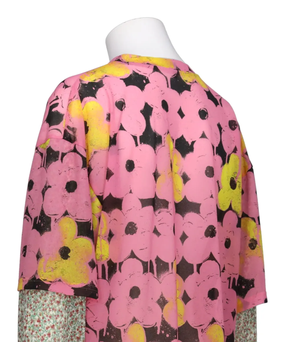 DOCKING SHEER FLOWER LONG SLEEVE T-SHIRT