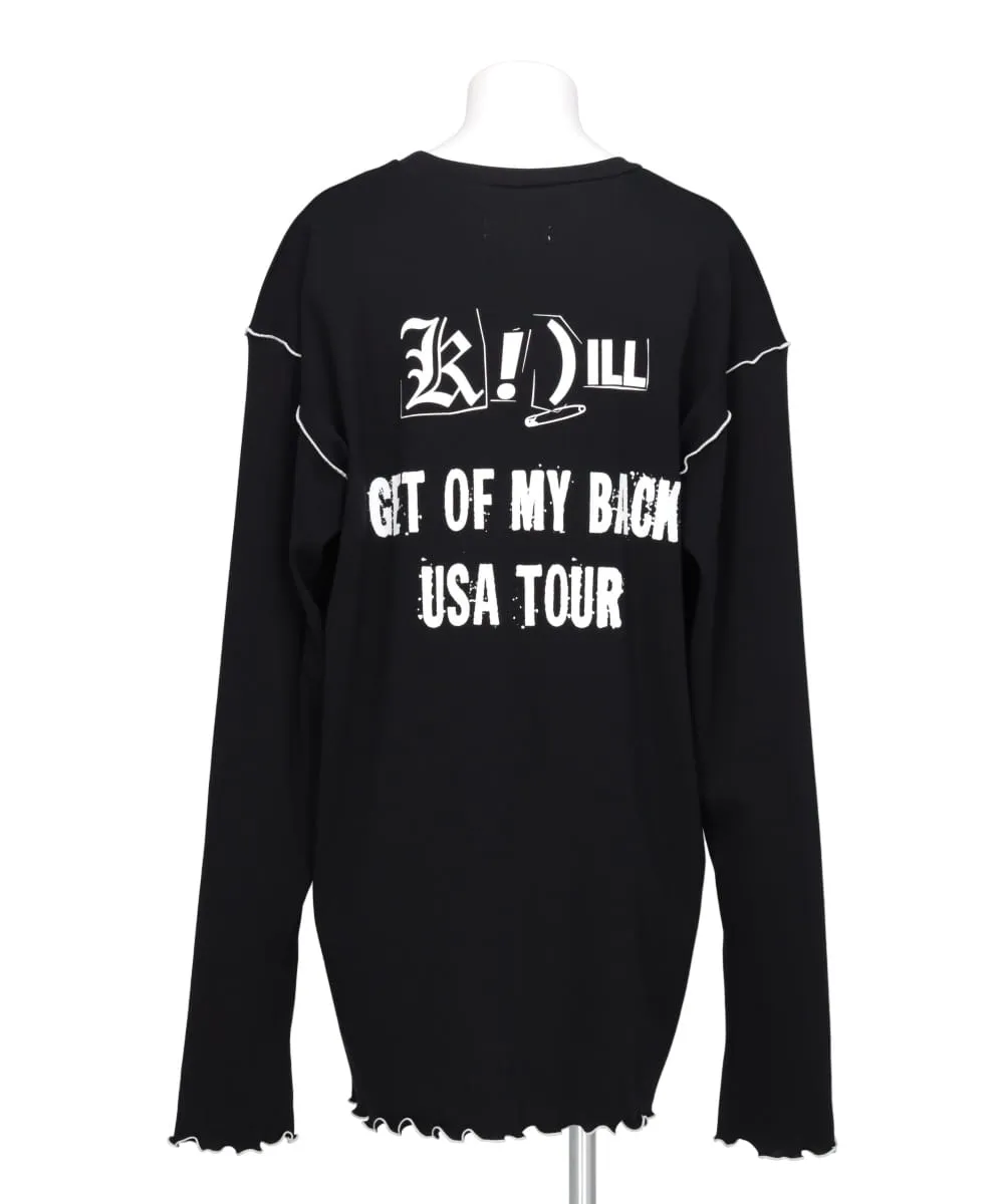 PUNK GIRL RIB KNIT LONG SLEEVE T-SHIRT