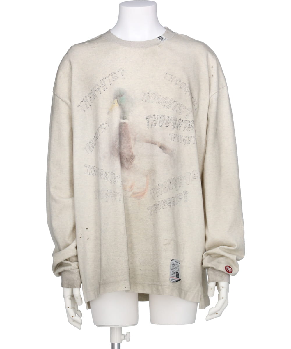 DISTRESSED LONG SLEEVES TEE