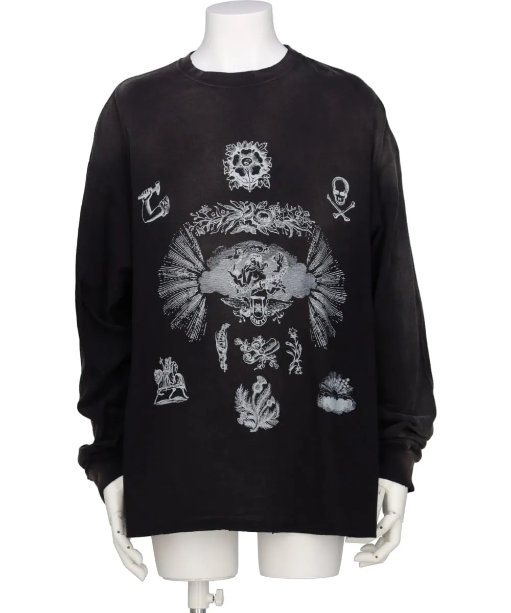 “ADVERTISING ART” DISTRESSED L/S TEE
