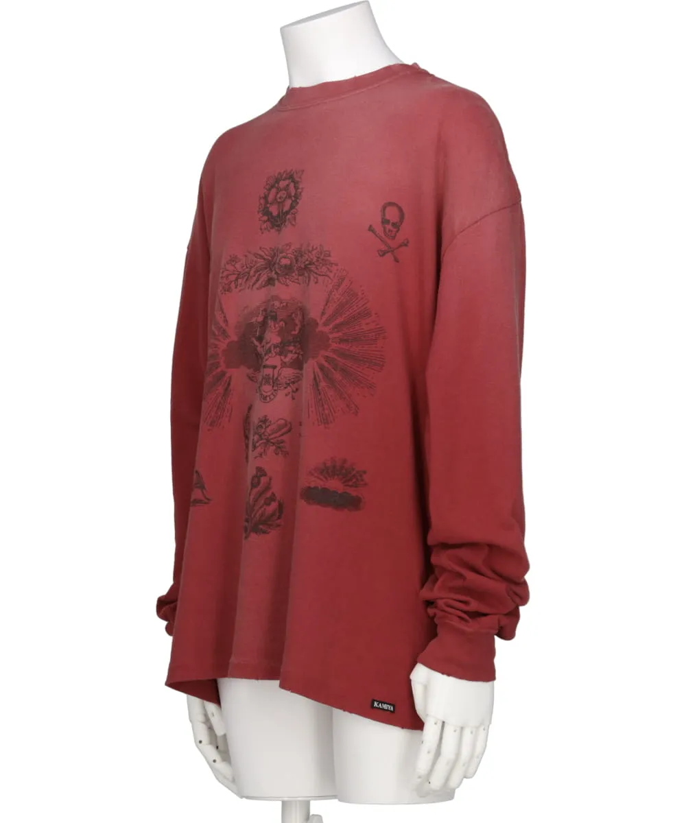 “ADVERTISING ART” DISTRESSED L/S TEE