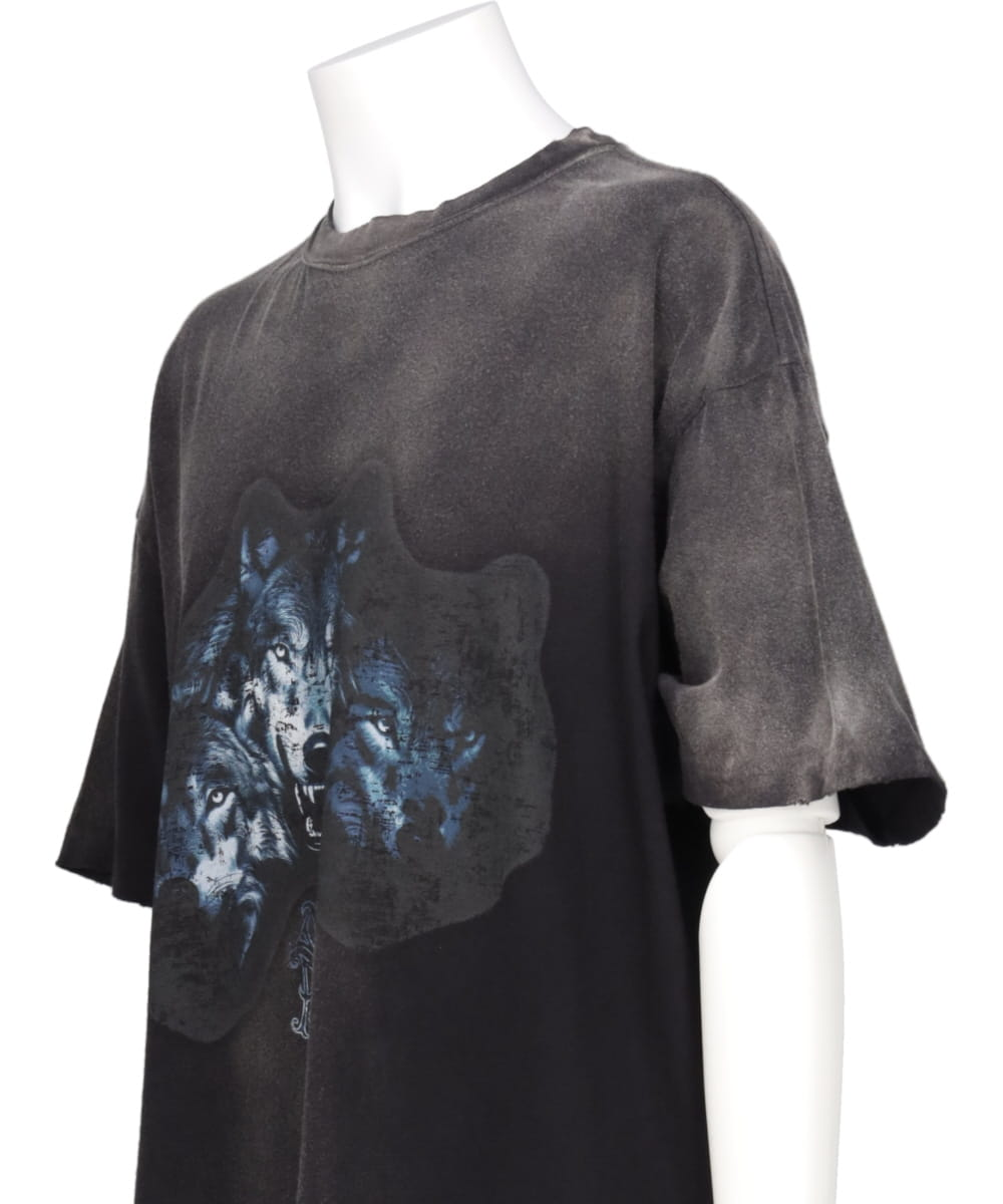 "KMY-WOLF" DISTRESSED TEE