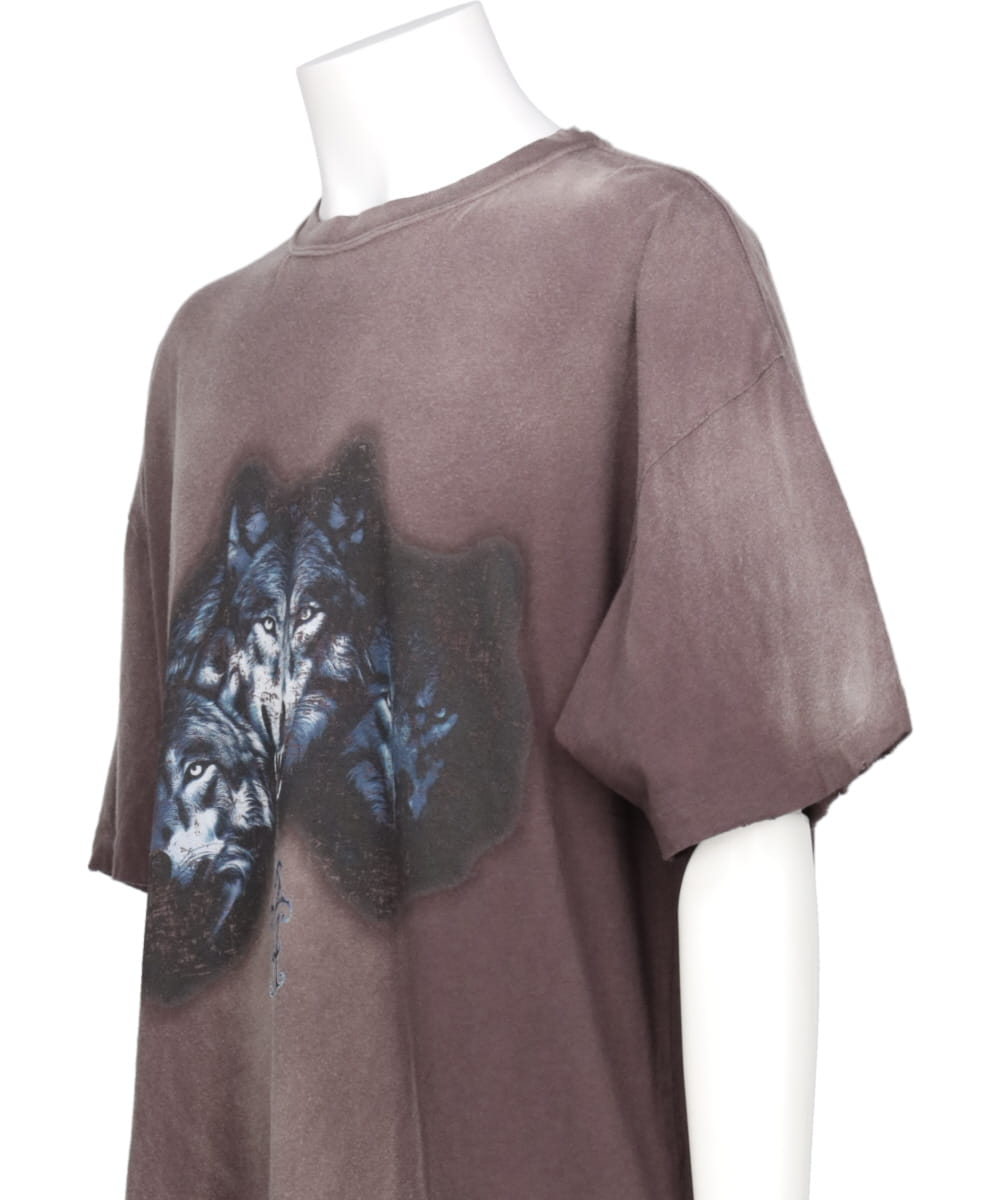 "KMY-WOLF" DISTRESSED TEE