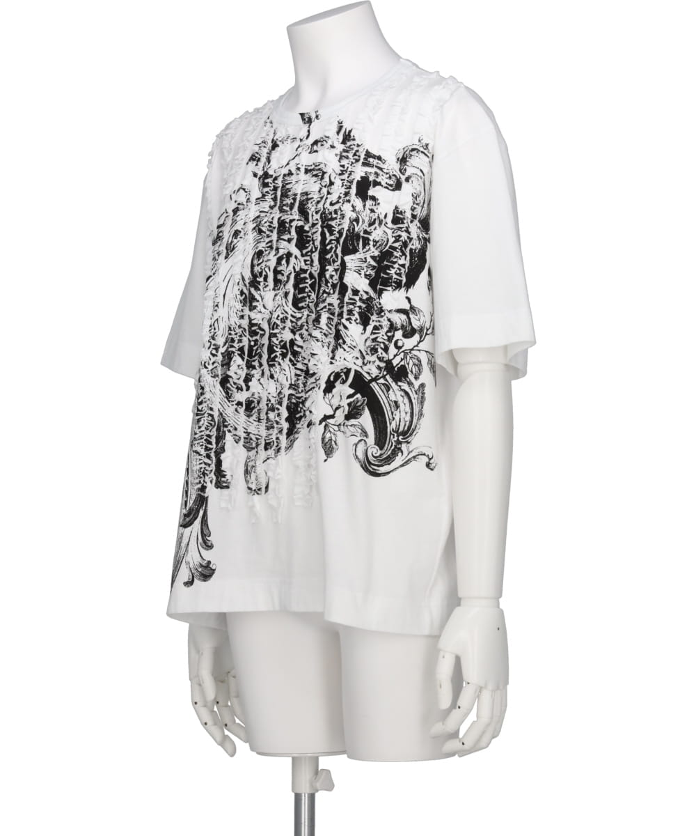 RUFFLE PRINT T-SHIRTS