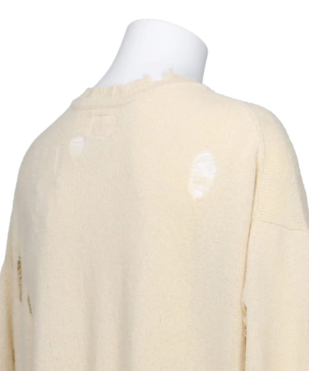 DISTRESSED BIG KNIT T-SHIRT