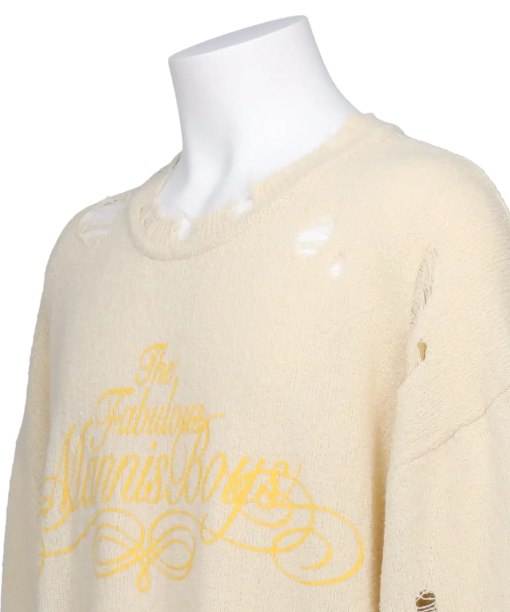 DISTRESSED BIG KNIT T-SHIRT