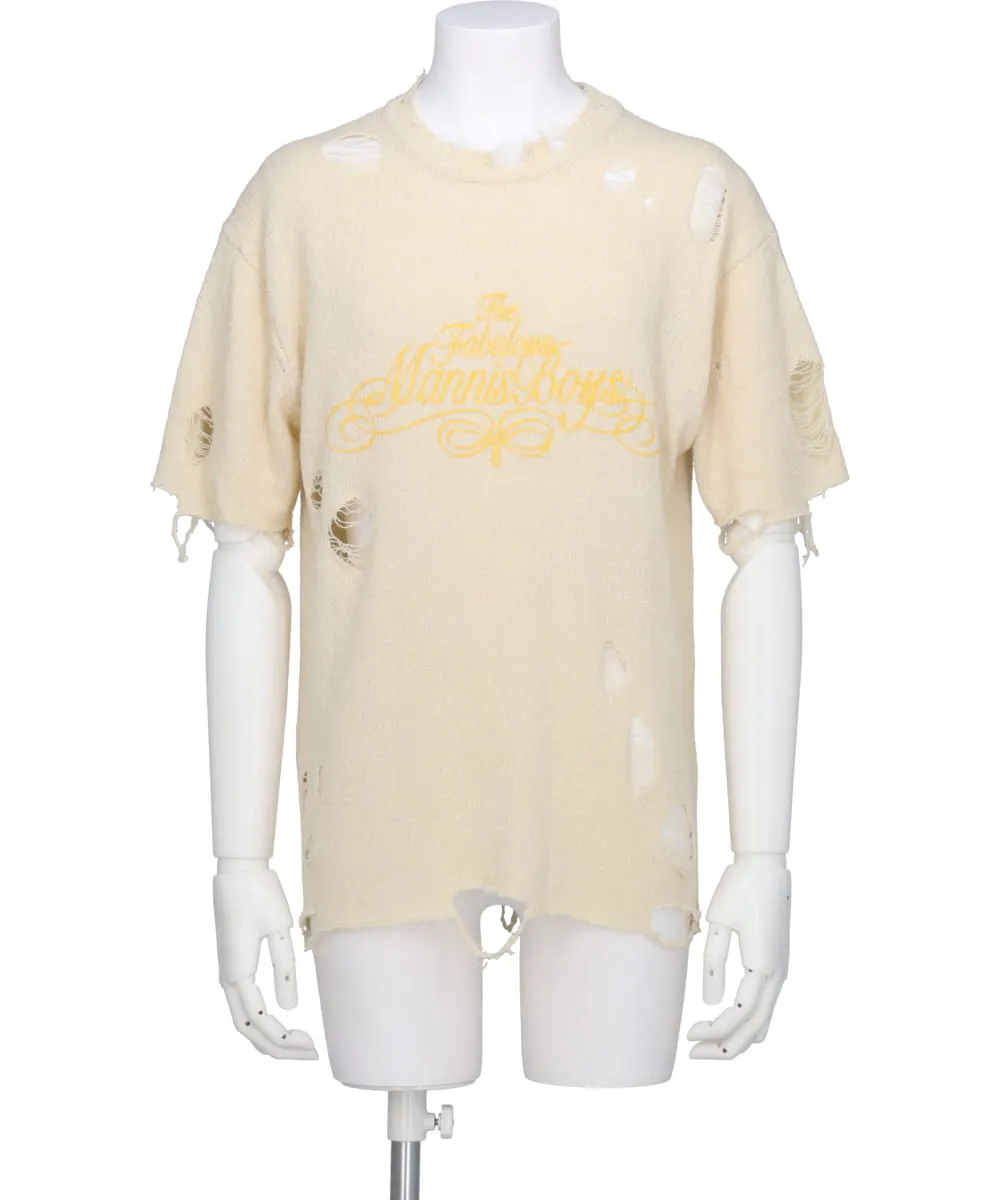 DISTRESSED KNIT T-SHIRT