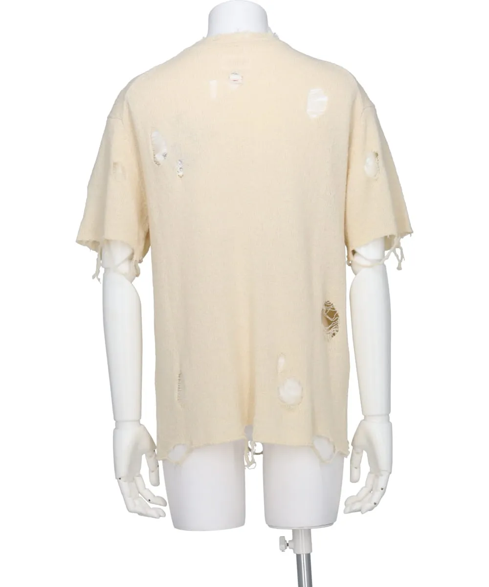 DISTRESSED KNIT T-SHIRT