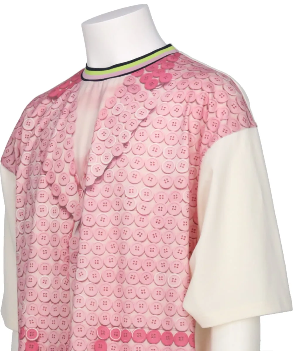 PHOTO GRAPHIC T-SHIRT (PINK BUTTON)