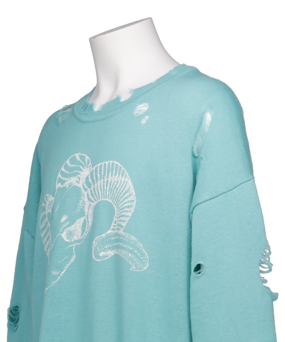 PRINTED KNIT TEE