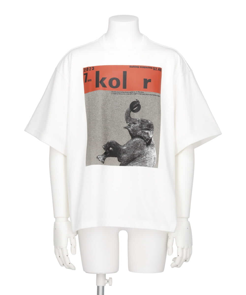 kolor（カラー）2023AW エレファントプリントTシャツ 23WCM-T11208A
