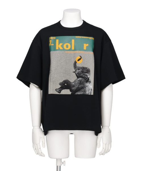 kolor（カラー）2023AW エレファントプリントTシャツ 23WCM-T11208D