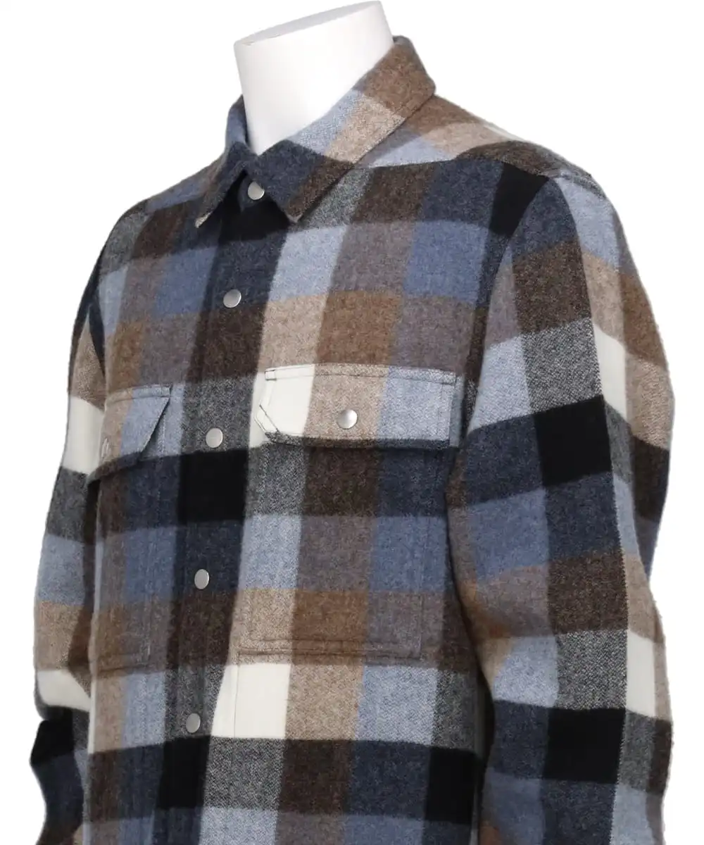 OUTERSHIRT / PALE BLUE PLAID