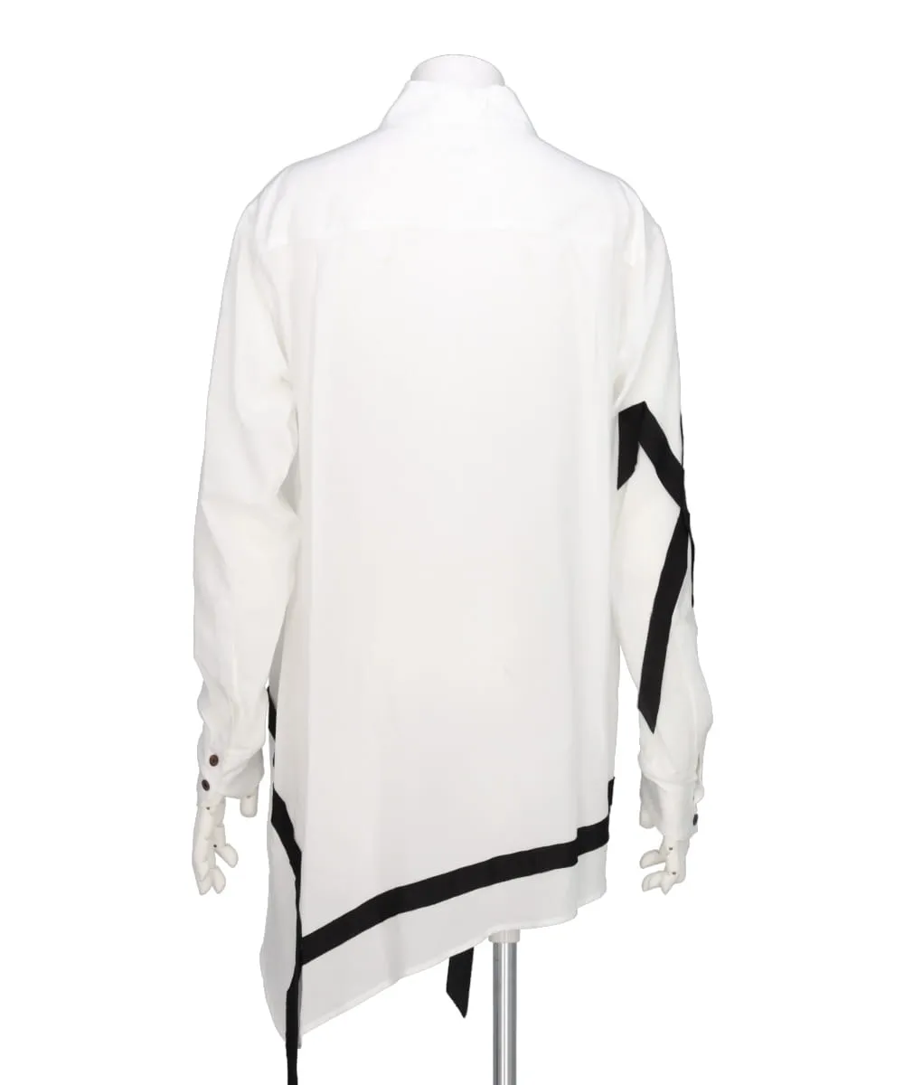 ASYMMETRICAL LONG RIBBON SHIRT