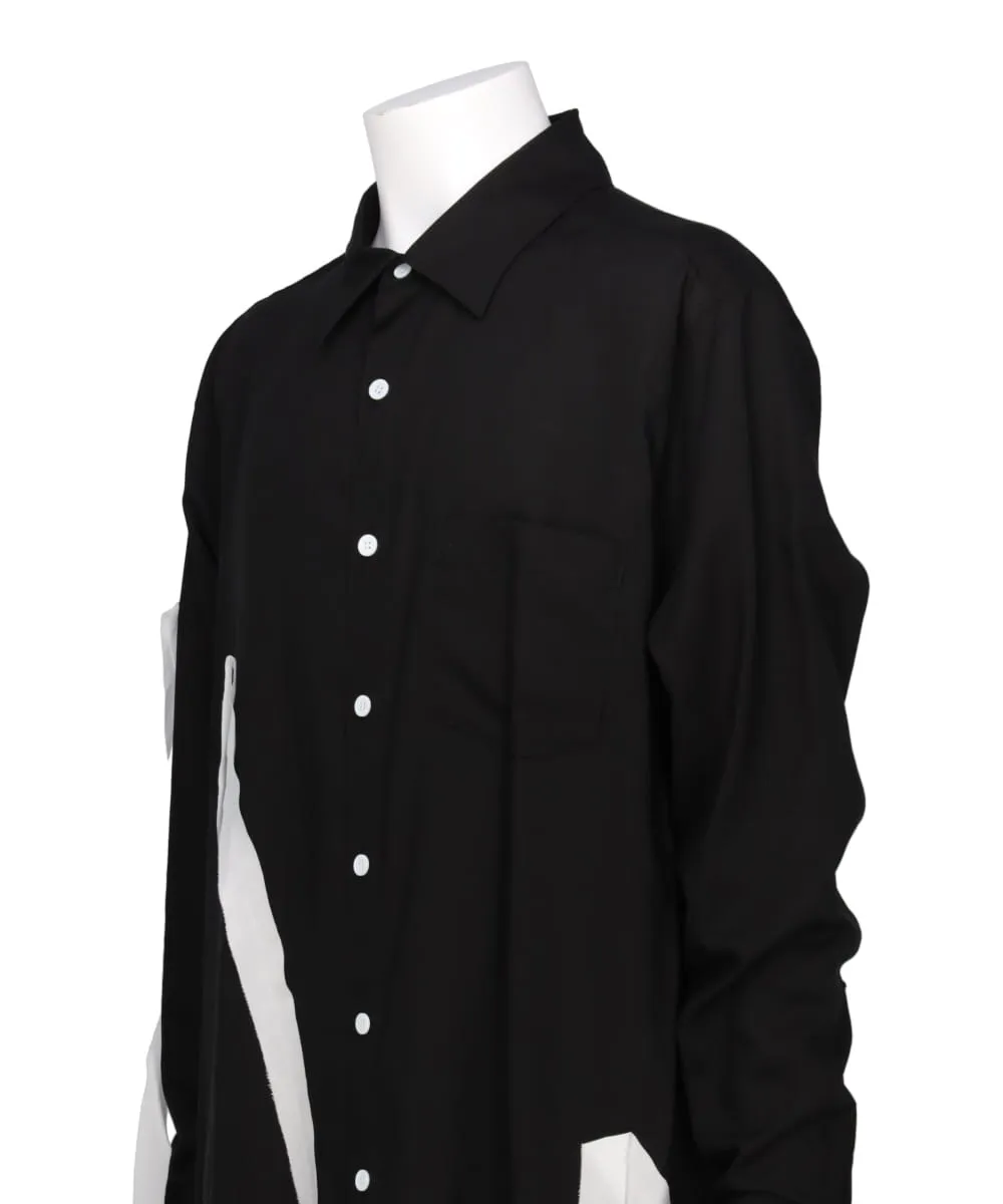 ASYMMETRICAL LONG RIBBON SHIRT