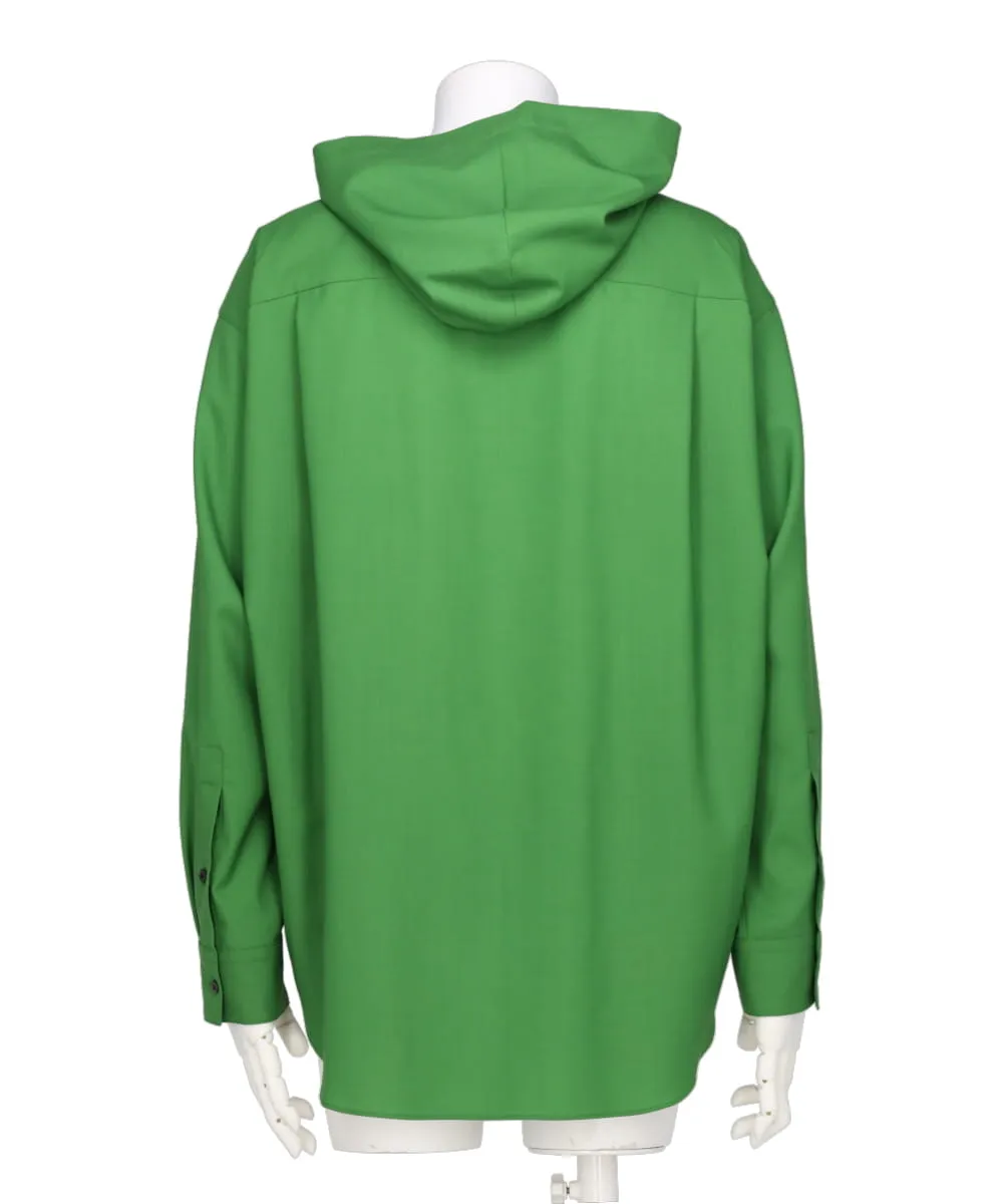 WOOL HOODED SHIRT