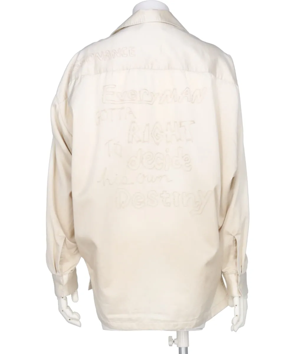 BLEACHED L/S SATIN SHIRTS