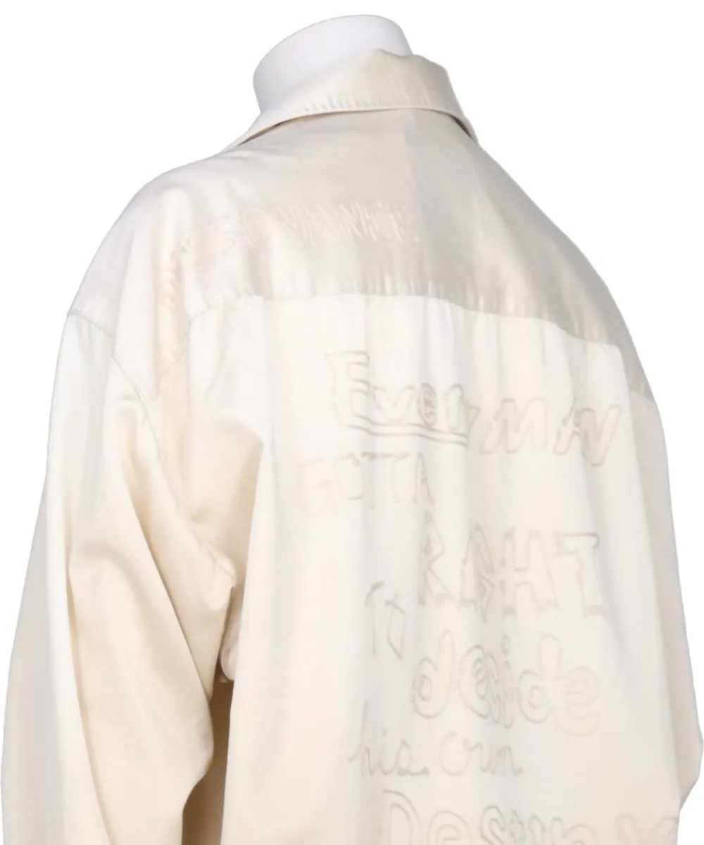 BLEACHED L/S SATIN SHIRTS