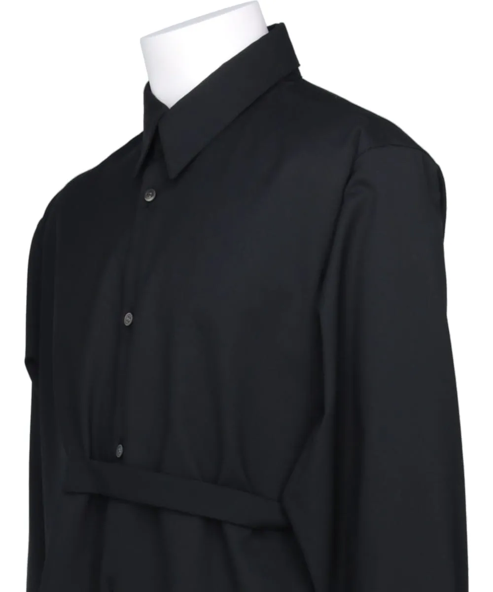 RECYCLED POLYESTER WOOL DRAPE SHIRT