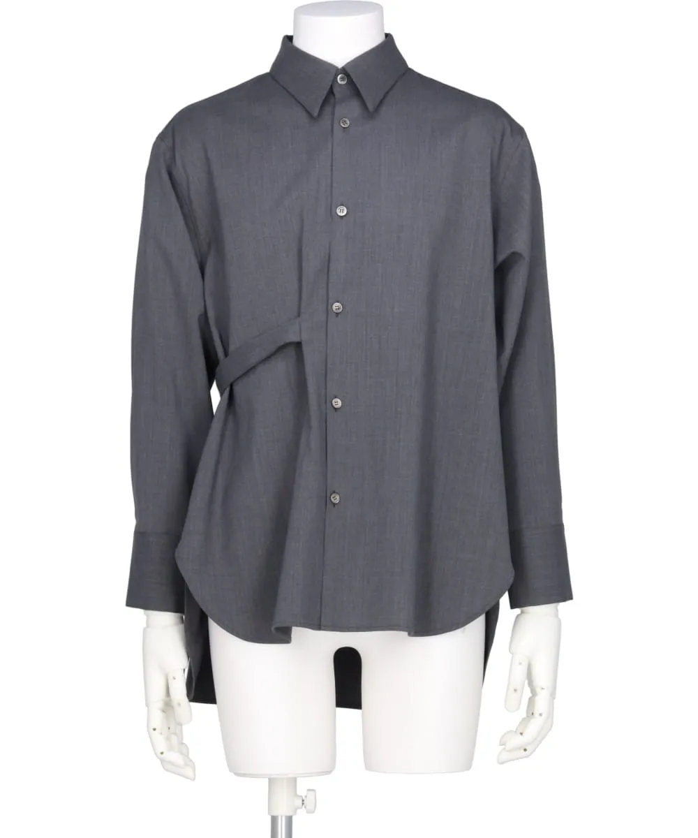 RECYCLED POLYESTER WOOL DRAPE SHIRT