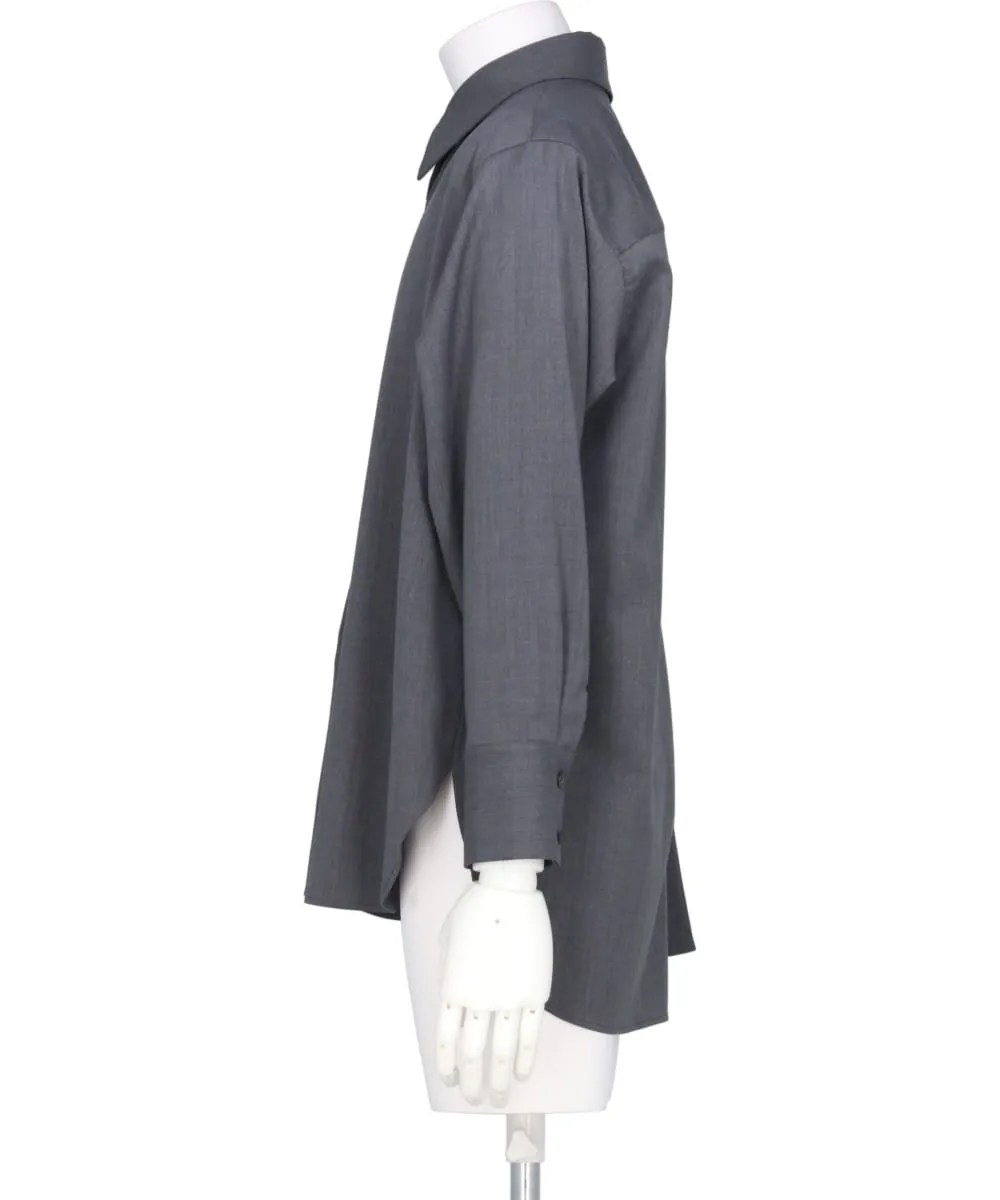 RECYCLED POLYESTER WOOL DRAPE SHIRT