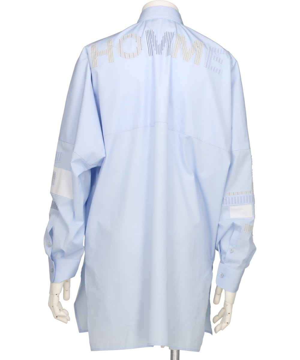 HOMME PATCHWORK LONG SHIRT