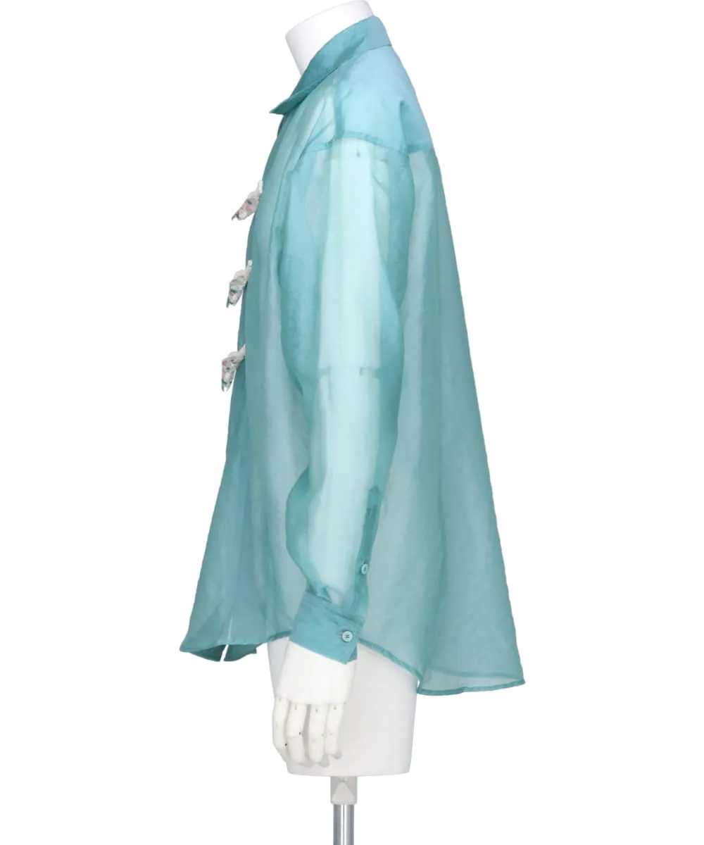 FLOWER TOGGLE ORGANDY SHIRTS