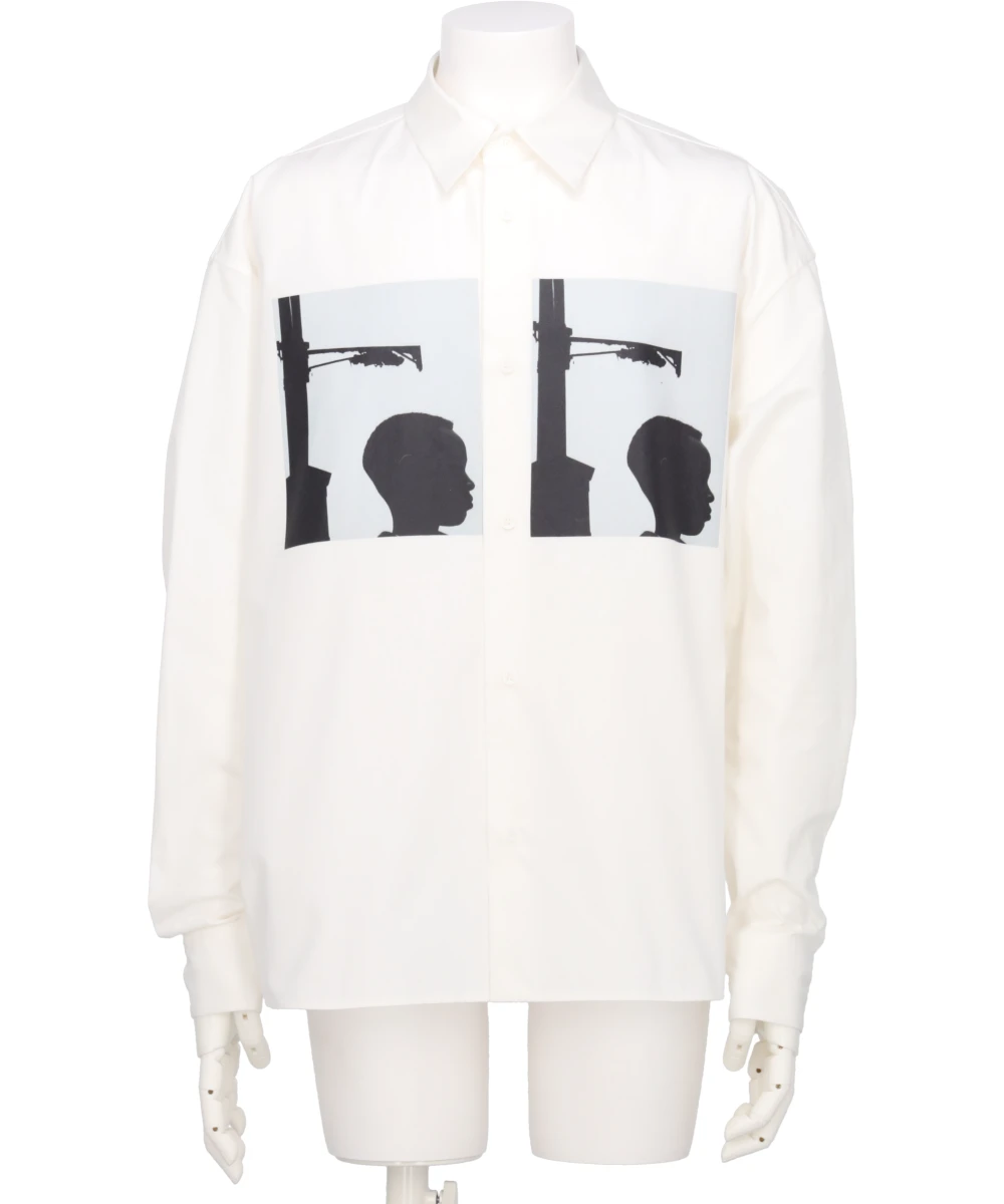 ALMOSTBLACK  YASUHIRO ISHIMOTO WOVEN PRINT DRESS SHIRTS