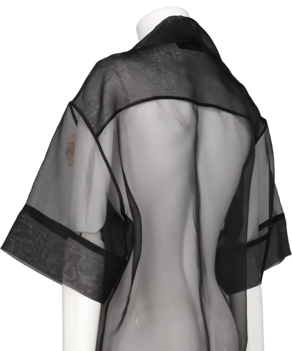 SHEER CARNATION POCKET BOXY SHIRT