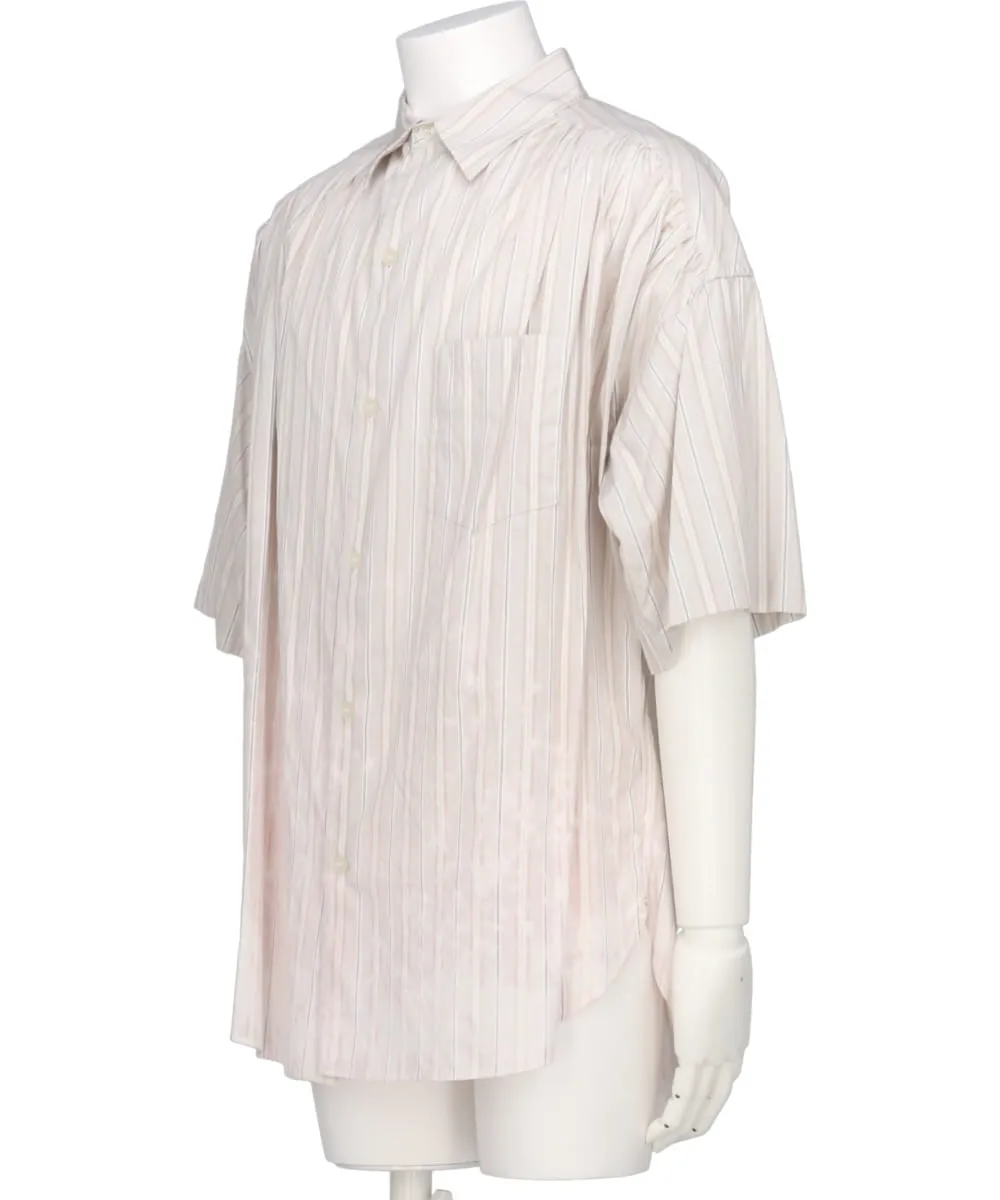 BLEACHED STRIPE H/S SHIRT