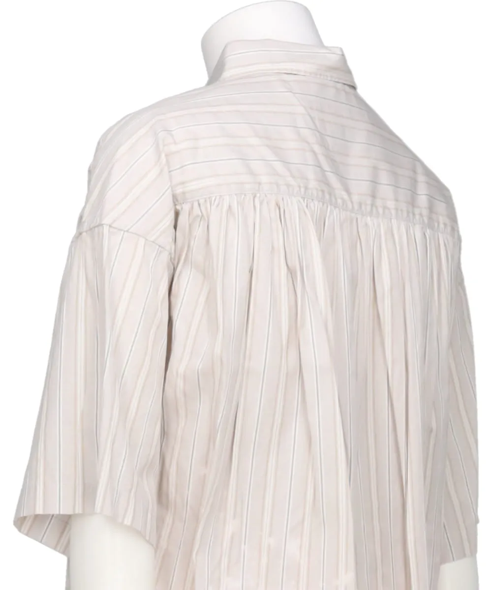 BLEACHED STRIPE H/S SHIRT