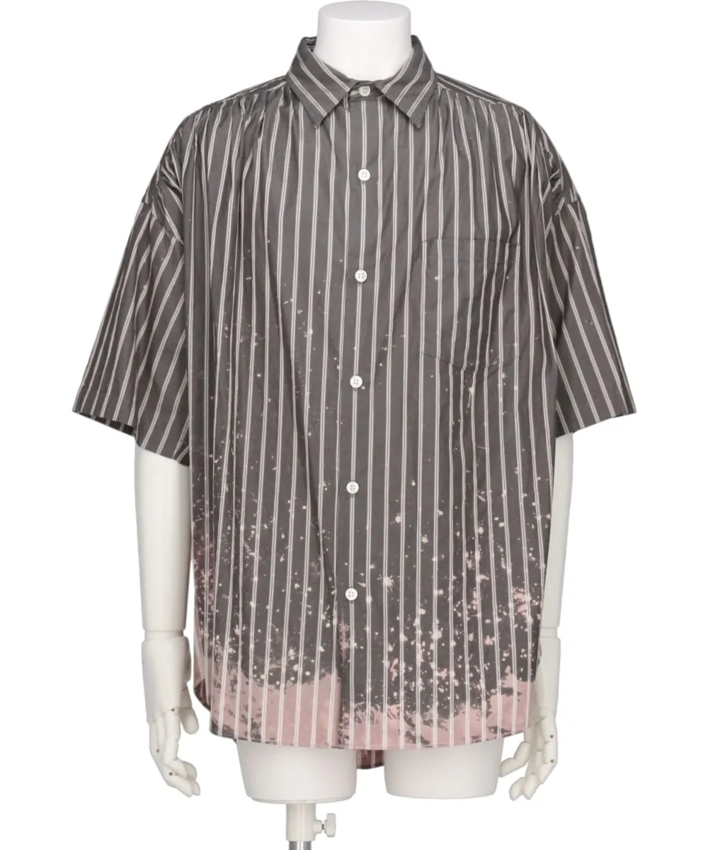 BLEACHED STRIPE H/S SHIRT