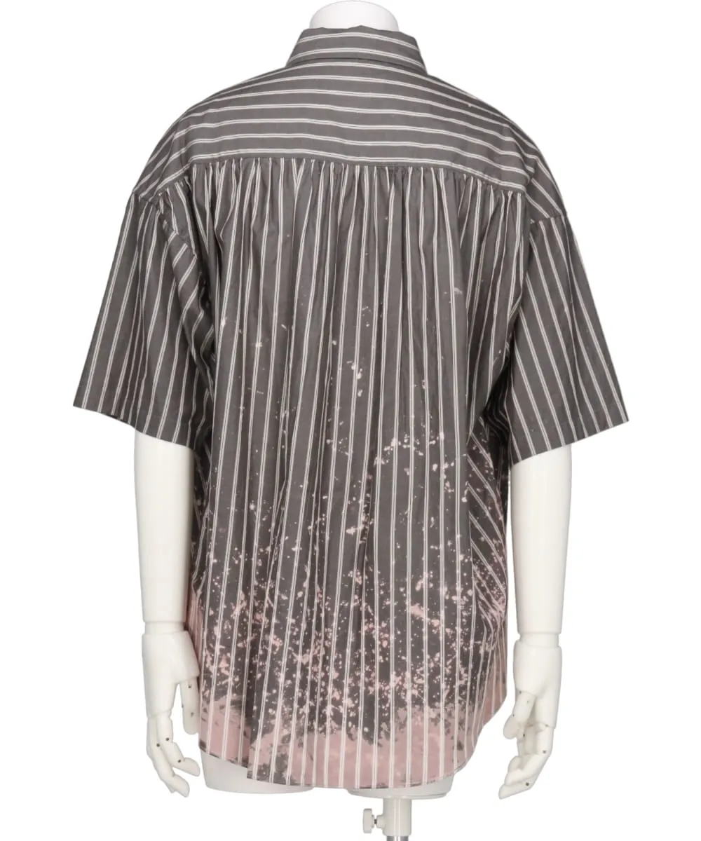 BLEACHED STRIPE H/S SHIRT
