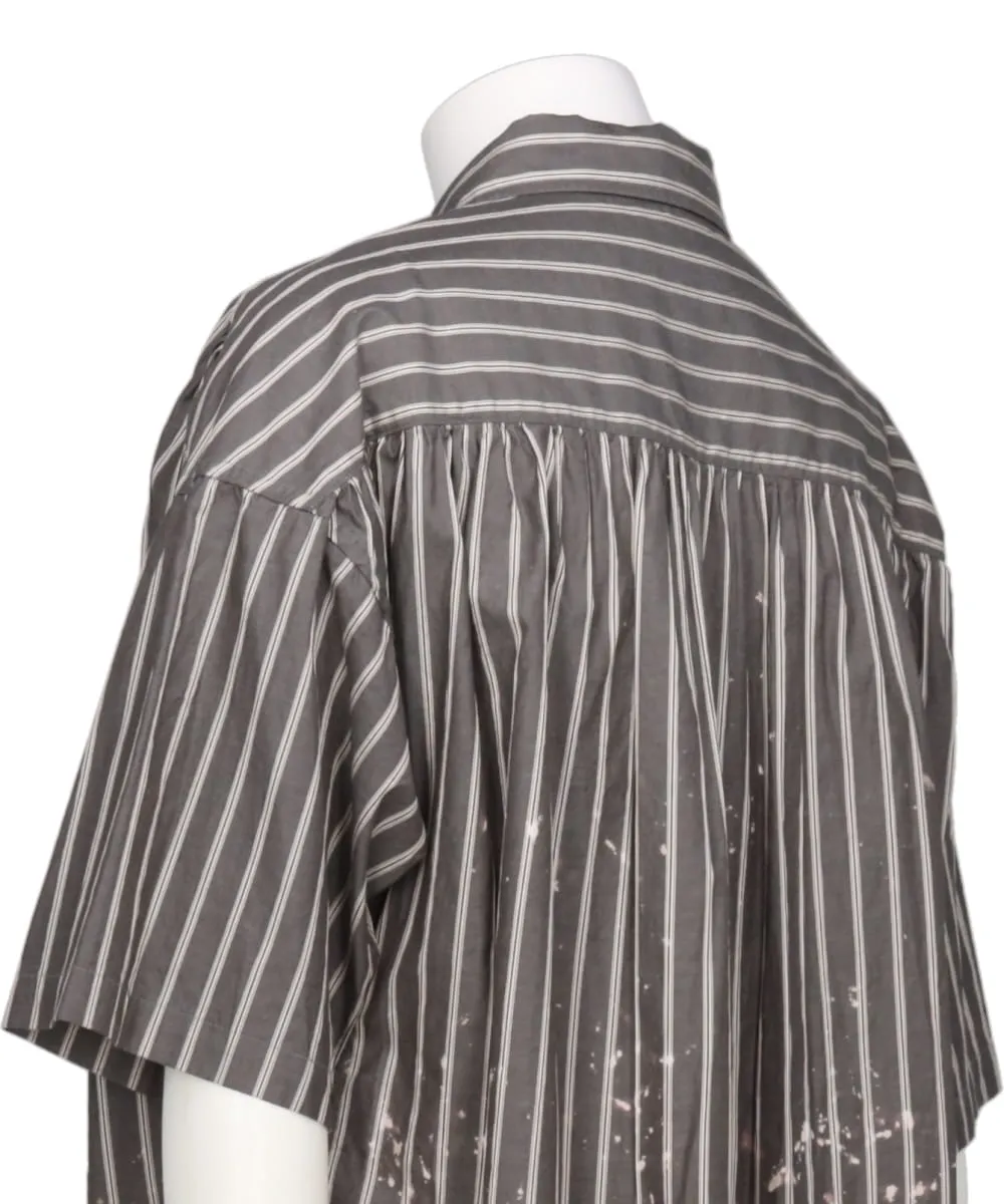 BLEACHED STRIPE H/S SHIRT